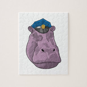 Hippo als Polizeibeamte