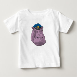 Hippo als Polizeibeamte Baby T-shirt