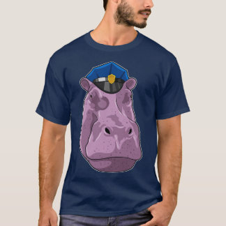 Hippo als Polizeibeamte T-Shirt