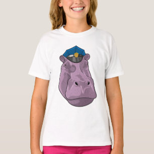 Hippo als Polizeibeamte T-Shirt