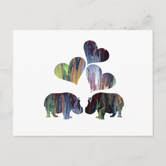 Hippo Art Postkarte (Vorderseite)