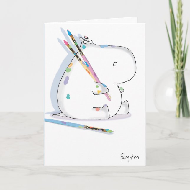 HIPPO ARTIST Birthday Karte (Vorderseite)