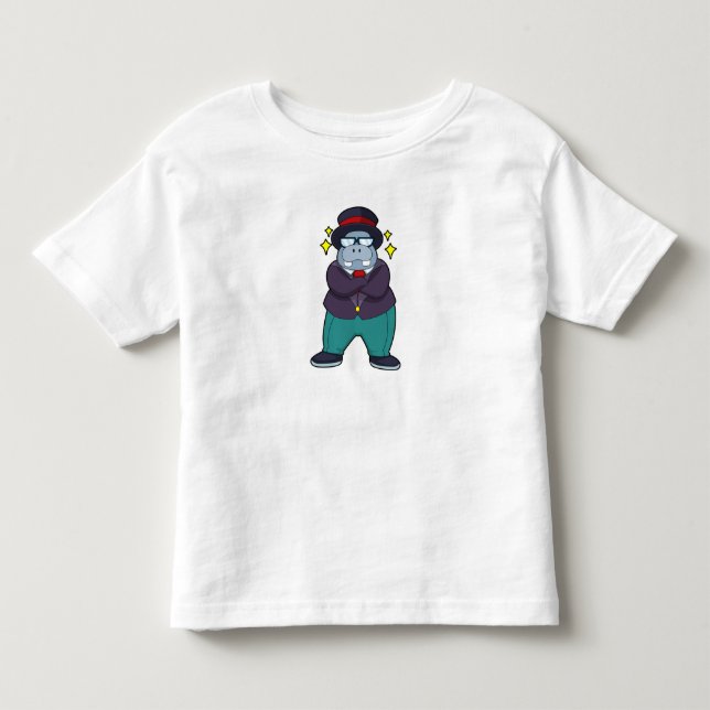 Hippo as Groom with Suit.PNG Kleinkind T-shirt (Vorderseite)