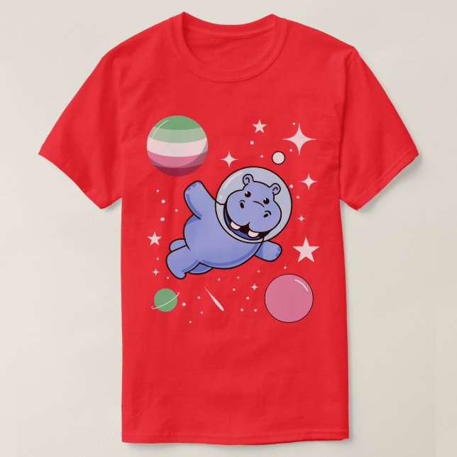 Hippo Astronaut Abroseual Pride  T-Shirt (Design vorne)