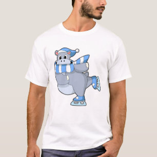 Hippo at Ice Skaten mit Ice-Skaten T-Shirt