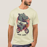 Hippo auf dem Fahrrad "Lighter, bitte" Klassischer