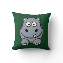 Hippo auf einem dunkelgrünen Hintergrund