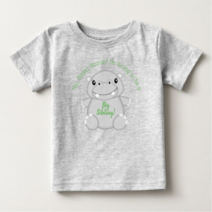 Hippo Baby Dusche Grün Baby T-shirt