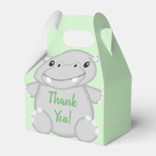 Hippo Baby Dusche Grün Geschenkschachtel