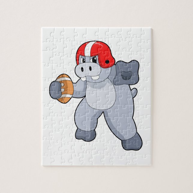 Hippo beim Fußballsport (Vertikal)