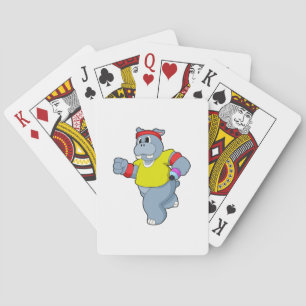 Hippo beim Laufen Spielkarten