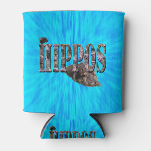 Hippo-Bild-Logo mit Hippos, Dosenkühler