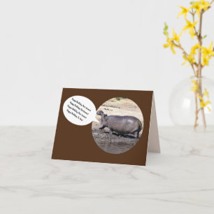 Hippo Birthday To You Card/personifizieren Karte