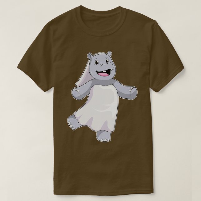 Hippo Bride Veil Wedding  T-Shirt (Design vorne)
