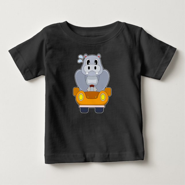 Hippo Car Baby T-shirt (Vorderseite)