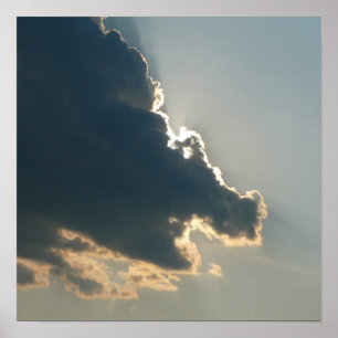Hippo Cloud Canvas Print Poster
