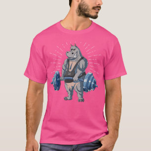Hippo Deadlift Fitness Gym Weightlift T-Shirt