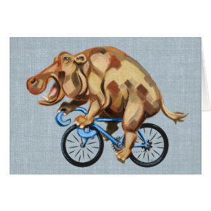 Hippo Fahrradfahren