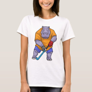Hippo Feld Hockey Hockeyschläger Sport T-Shirt