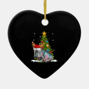 Hippo Fiona Christmas Tree Hippopotamus Keramik Ornament