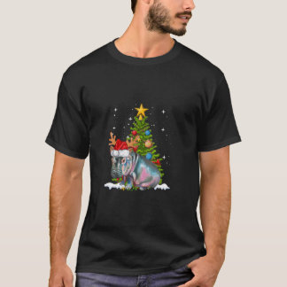 Hippo Fiona Christmas Tree Hippopotamus T-Shirt