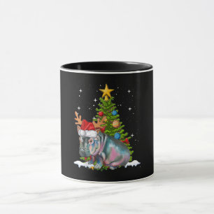 Hippo Fiona Christmas Tree Hippopotamus Tasse