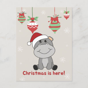 Hippo Frohe Weihnachten Wintertiere Nilpferde Feie