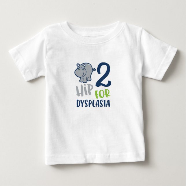 Hippo für Angesagte Dysplasie Baby T-shirt (Vorderseite)