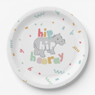 Hippo Geburtstagsparty Hippo Hippopotamus Party Pappteller