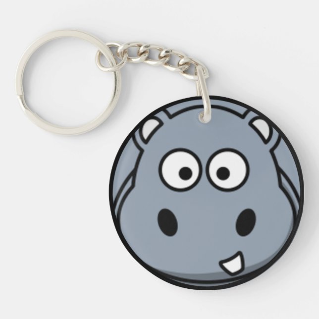 Hippo-Gesicht Schlüsselanhänger (Vorderseite)