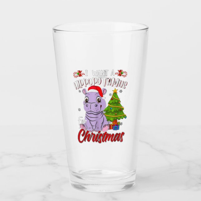 HIPPO Glas Tasse (Vorderseite)