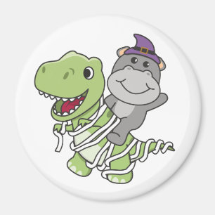 Hippo Happy Halloween T-rex Mummy-Kostüm Magnet