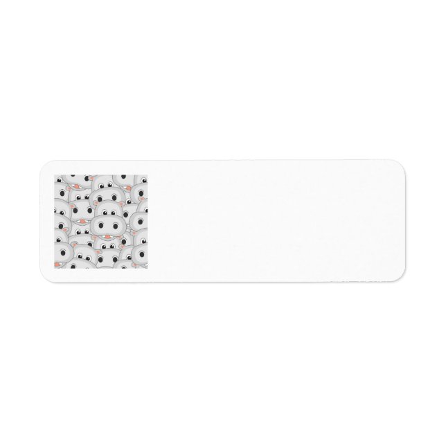 Hippo Head Address Labels (Vorne)