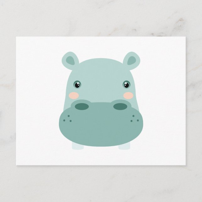 Hippo Head Postkarte (Vorderseite)