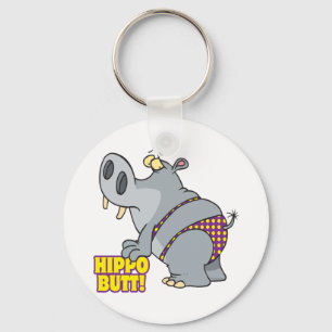 Hippo Hintern Bikini Hippopotamus Schlüsselanhänger