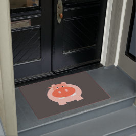 Hippo Hippopotamus Cartoon Design Geschenke Fußmatte