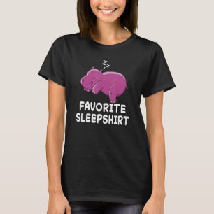 Hippo Hippos Nickerchen Schlafsleep Pajama Pajamas T-Shirt