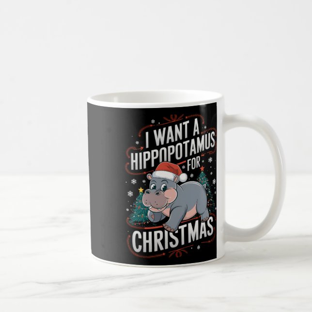 Hippo Holidays A Christmas Wunsche Kaffeetasse (Rechts)
