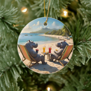 Hippo Hour: Strandcocktails und gute Zeiten, Keramik Ornament