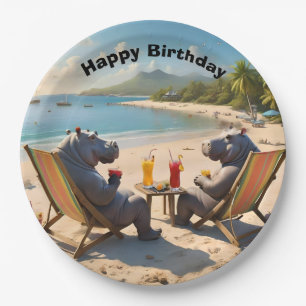 Hippo Hour: Strandcocktails und gute Zeiten, Pappteller