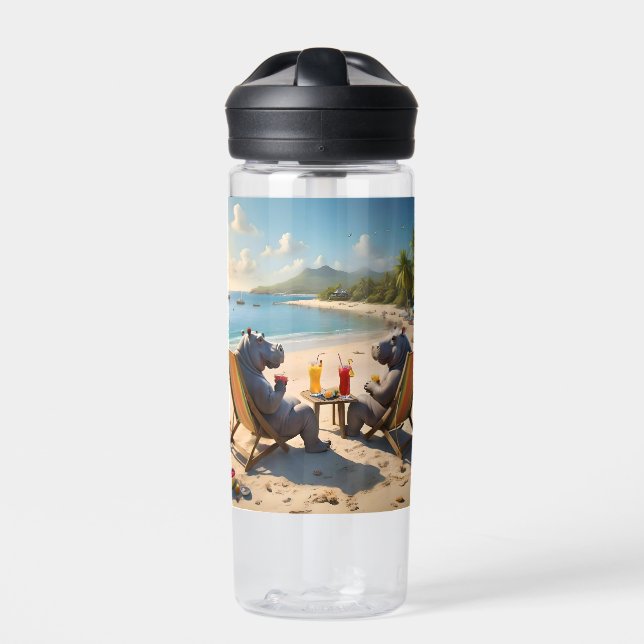 Hippo Hour: Strandcocktails und gute Zeiten, Trinkflasche (Vorderseite)