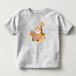 Hippo Hugs & Giraffe Giggles Adorable Safari Baby Kleinkind T-shirt