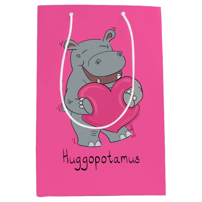 Hippo Hugs Valentine's Day Cadeau sac (Devant)