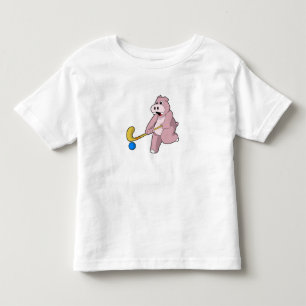 Hippo im Hockey mit Hockey-Schläger Kleinkind T-shirt