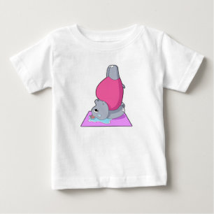 Hippo in der Yoga-Fitness Baby T-shirt