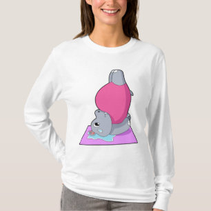 Hippo in der Yoga-Fitness T-Shirt