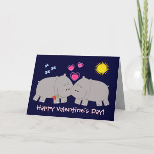 Hippo in Liebe Feiertagskarte