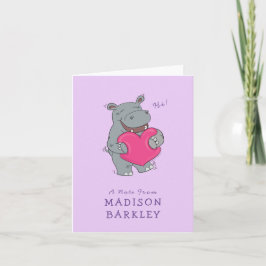 Hippo Kid's Niedliche Valentine Stationary Cards