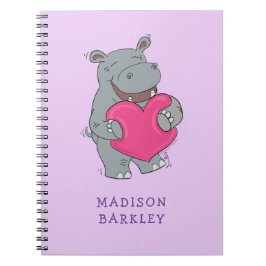 Hippo Kids Niedlicher Valentinstag Notizblock