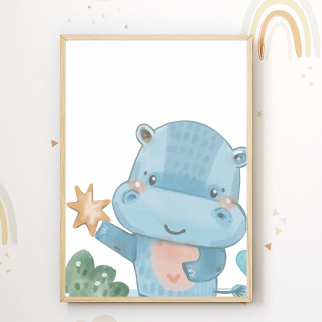 Hippo Kinderzimmer Poster Animal Kids Room Deco (Von Creator hochgeladen)